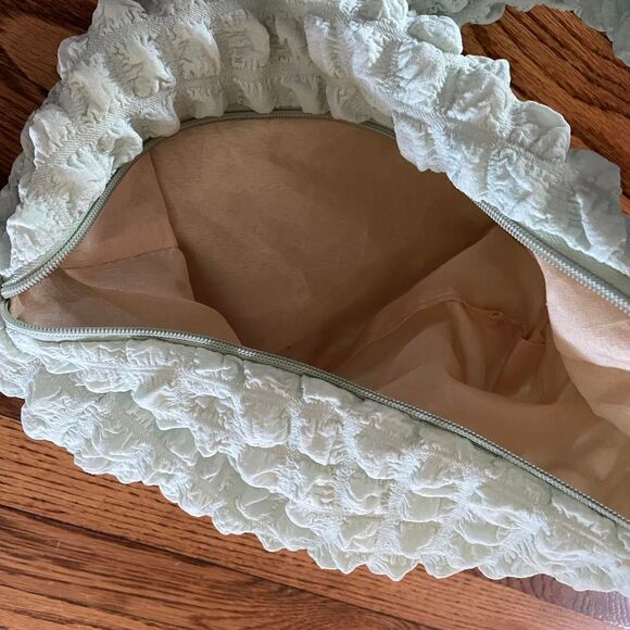 Pastel Green Cloud Bubble Quilt Shoulder Boho Bag Fairy Cottage Y2K 2000s Spring - Picture 3 of 7